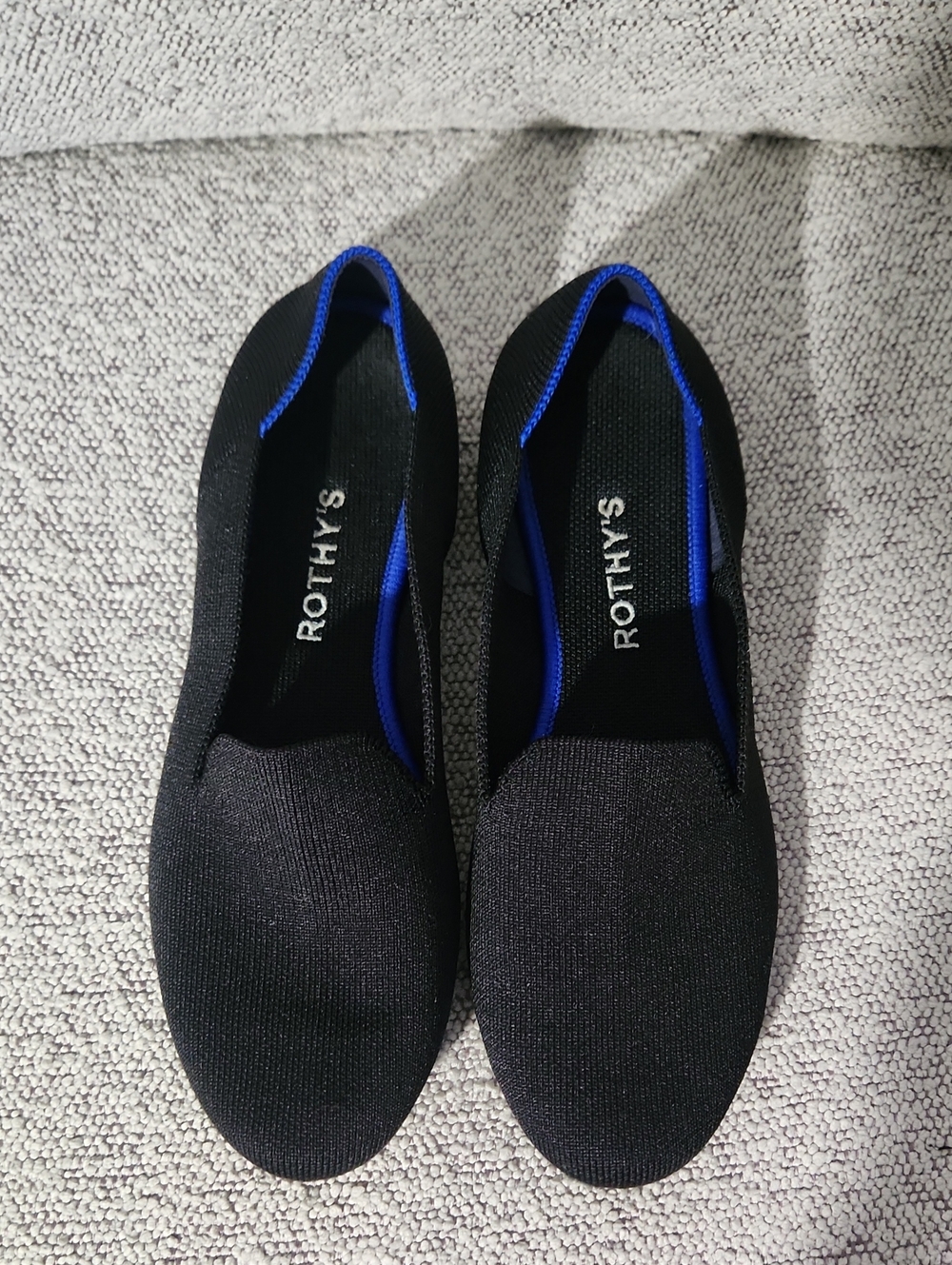 Rothy's Black 8.5 Knit Slip-On Flats Loafers